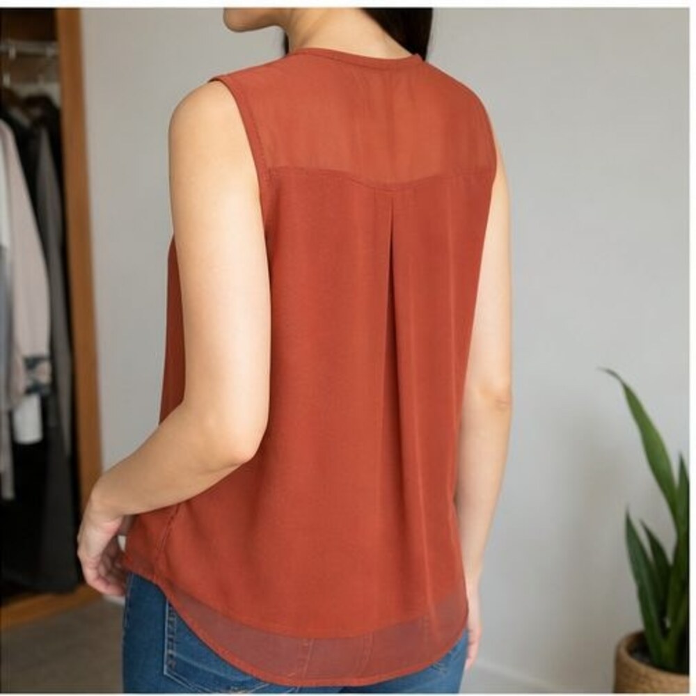 Rust Puff Sleeve Top - Picture 3 of 6